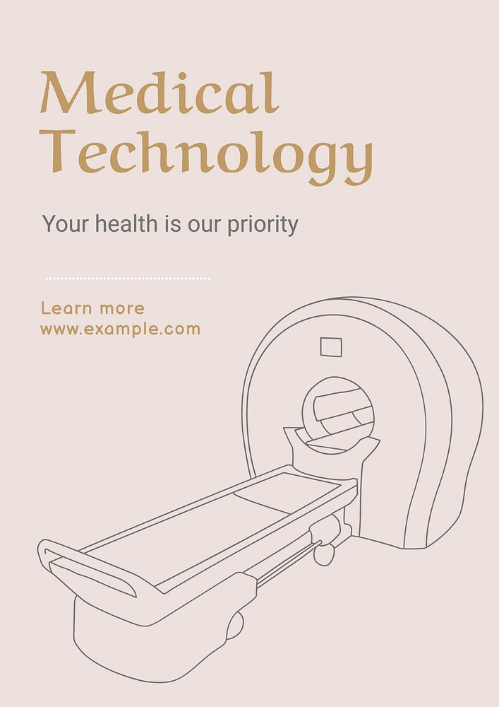 Medical technology poster template and design