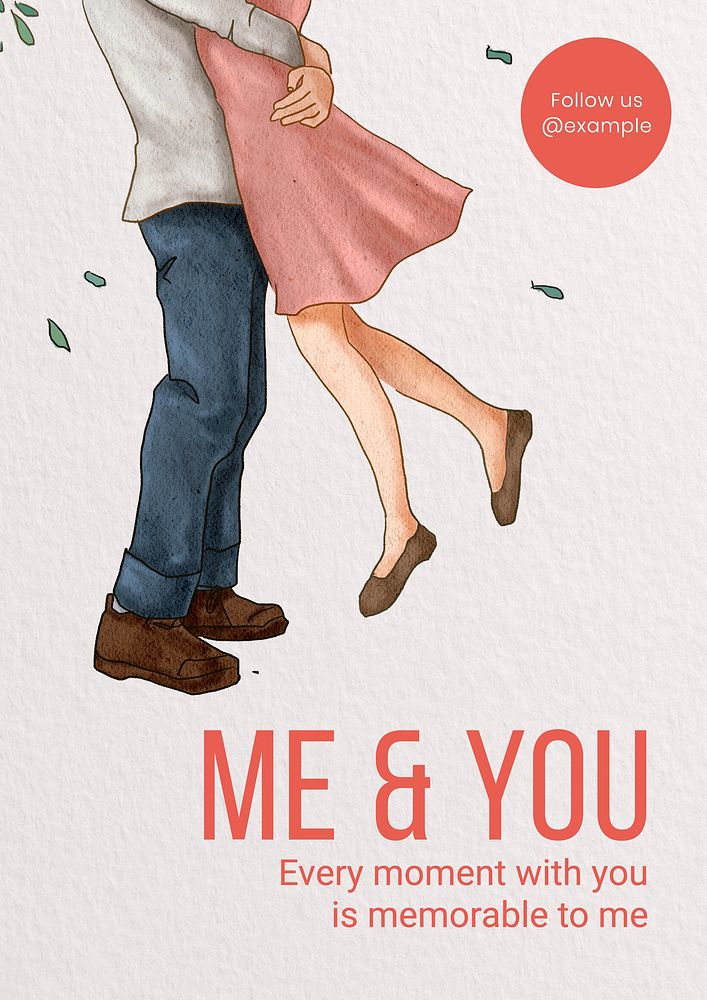 Me & you   poster template and design