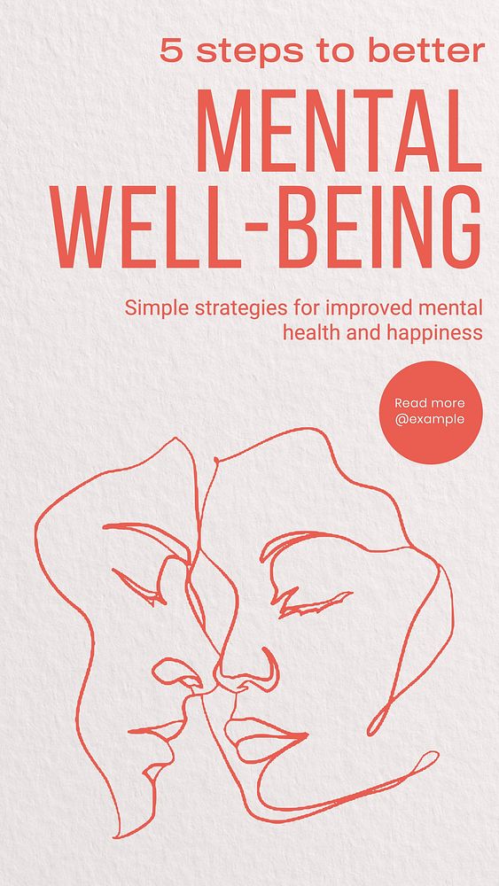 Mental well-being Instagram story template