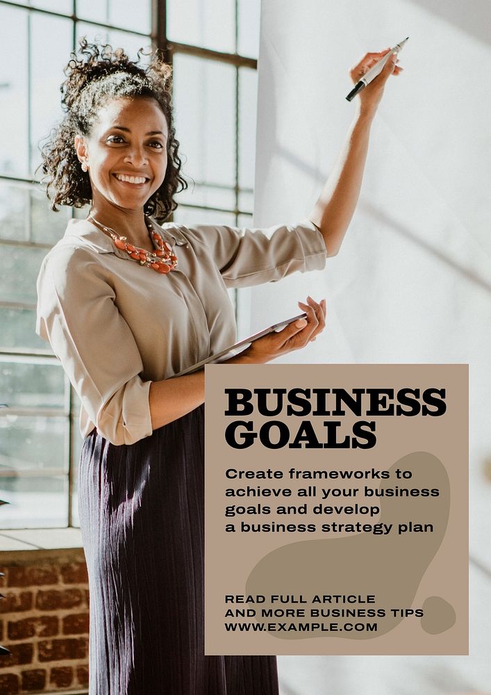 Business goals poster template