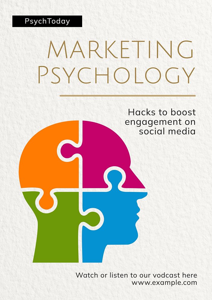 Marketing psychology  poster template
