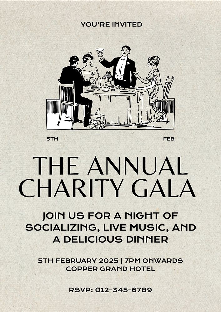 Charity Gala poster template