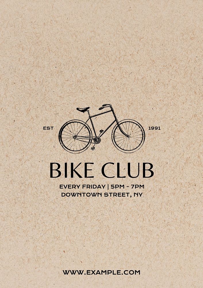 Bike club ads poster template