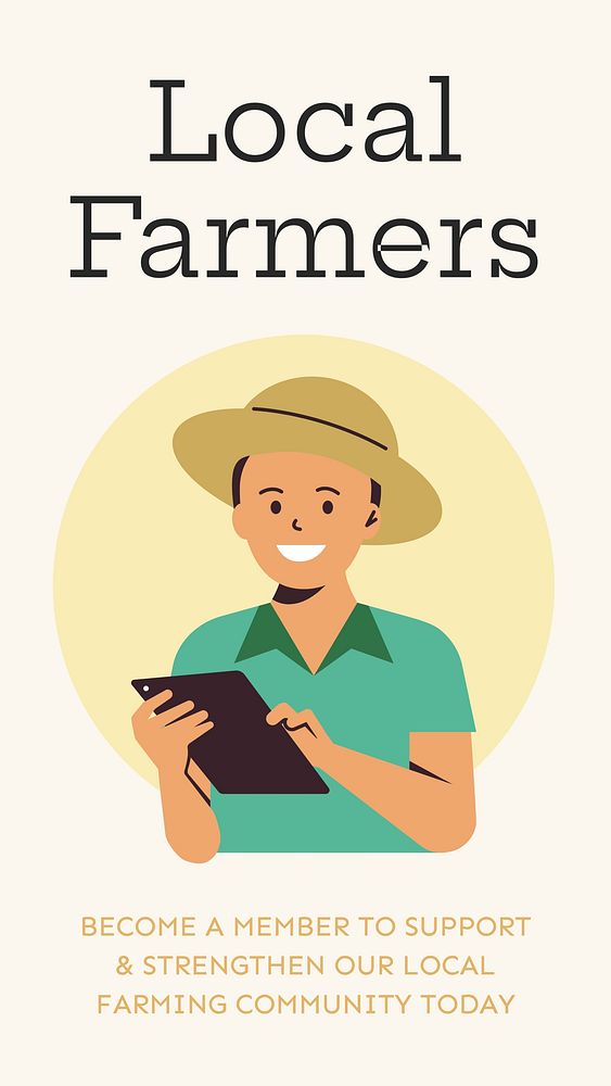 Local farmers community Facebook story template