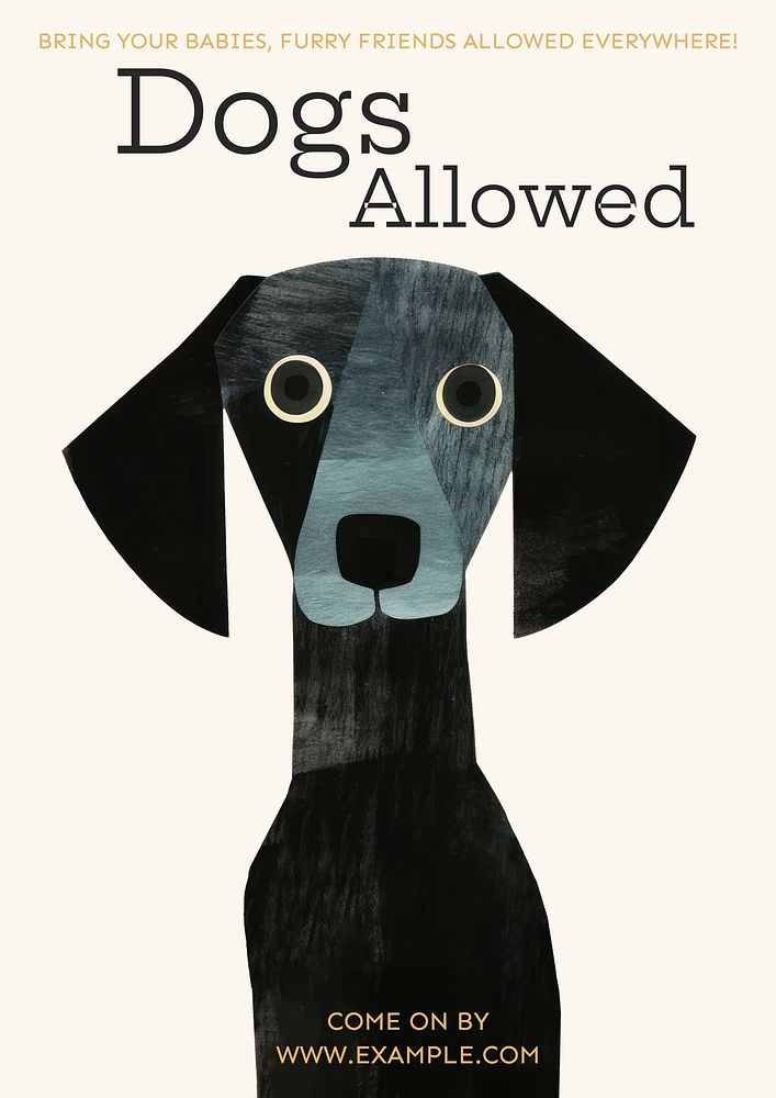 Dogs allowed poster template