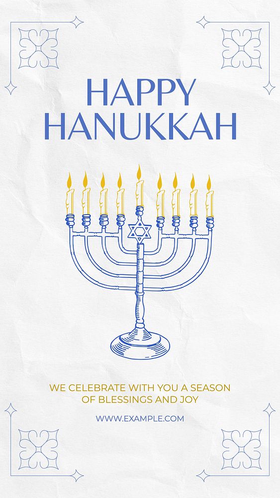 Happy Hanukkah Facebook story template