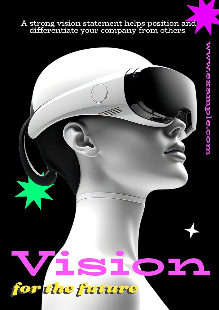 Vision for the future poster template and design