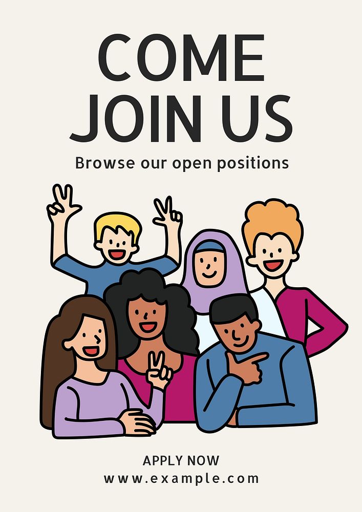 Come join us poster template