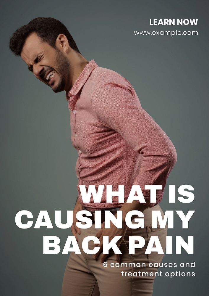 Back pain poster template
