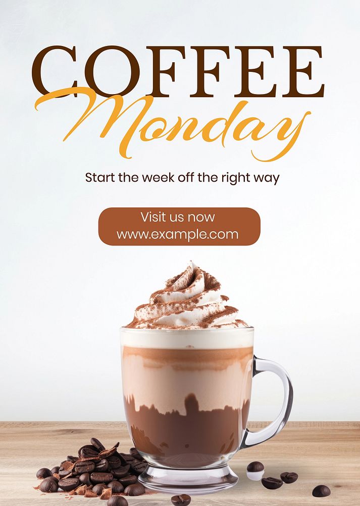 Coffee Monday poster template