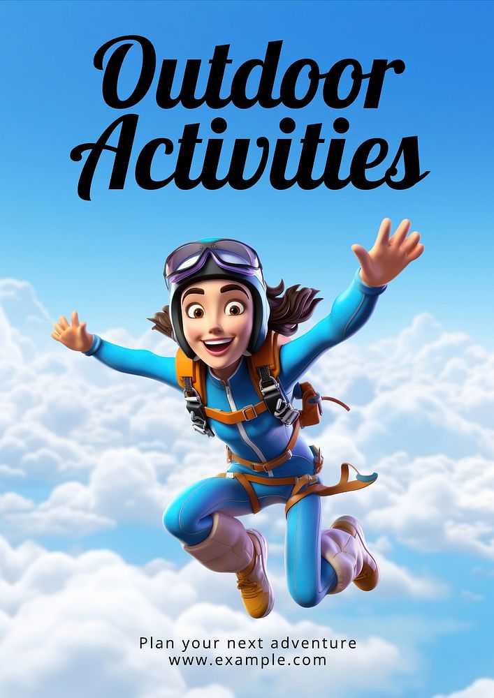 Outdoor activities poster template