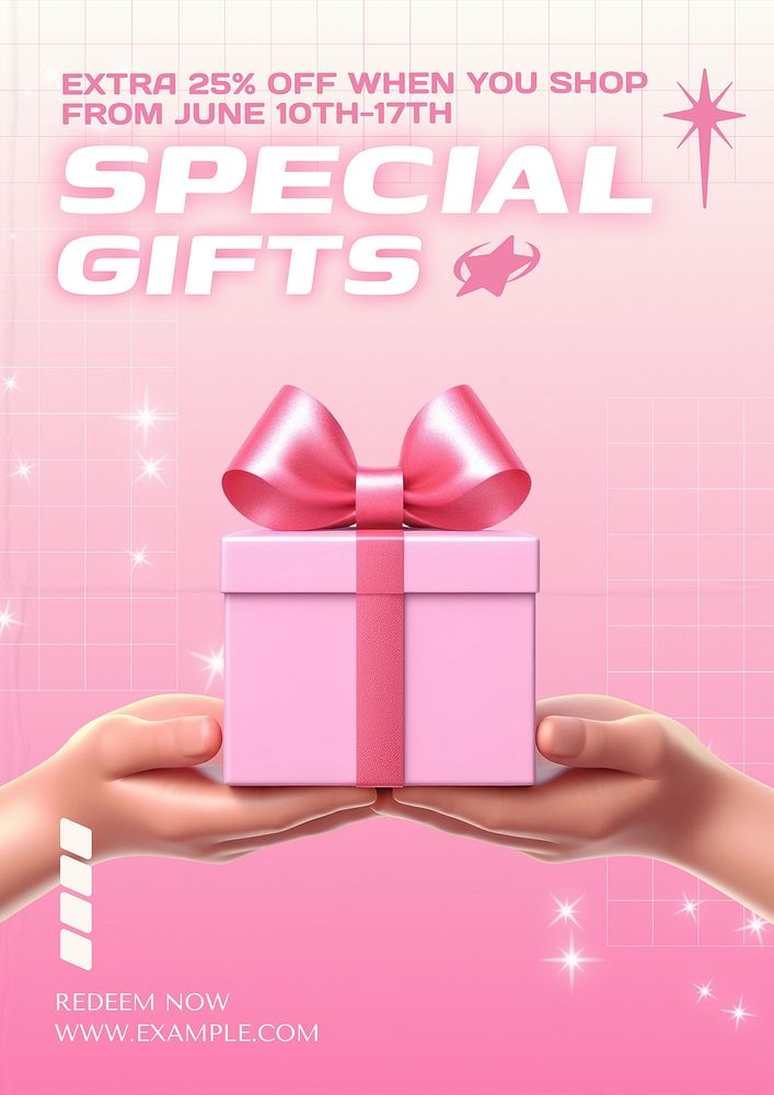 Special gifts poster template