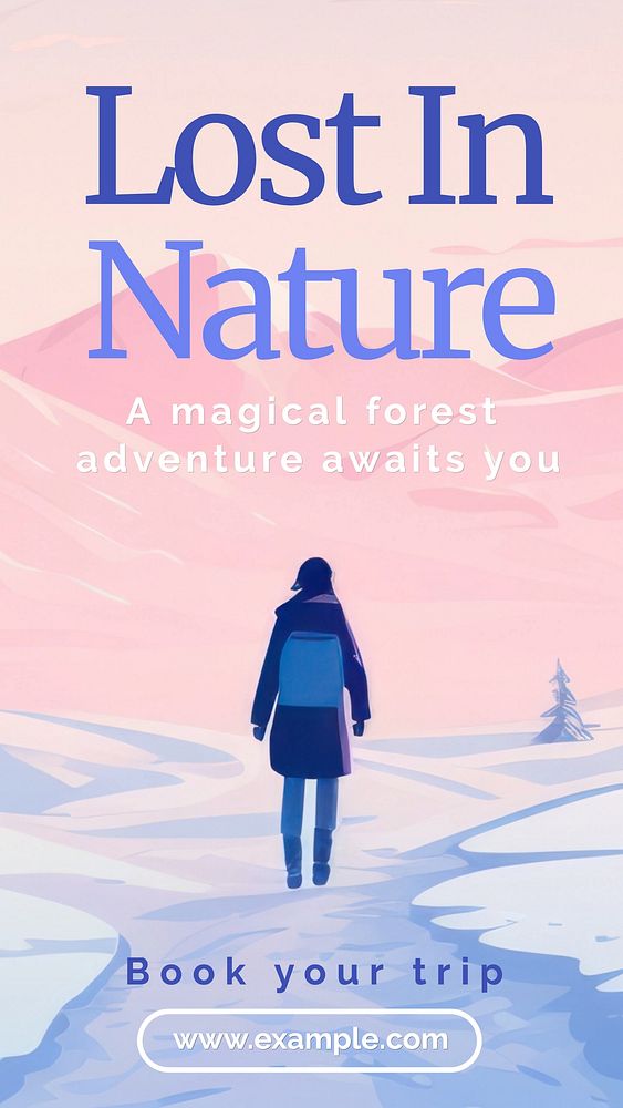 Lost in nature Facebook story template