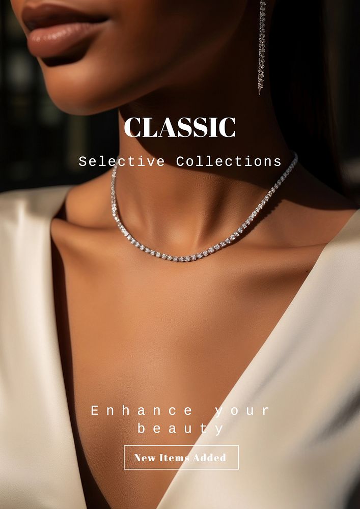 Jewelry collection poster template and design