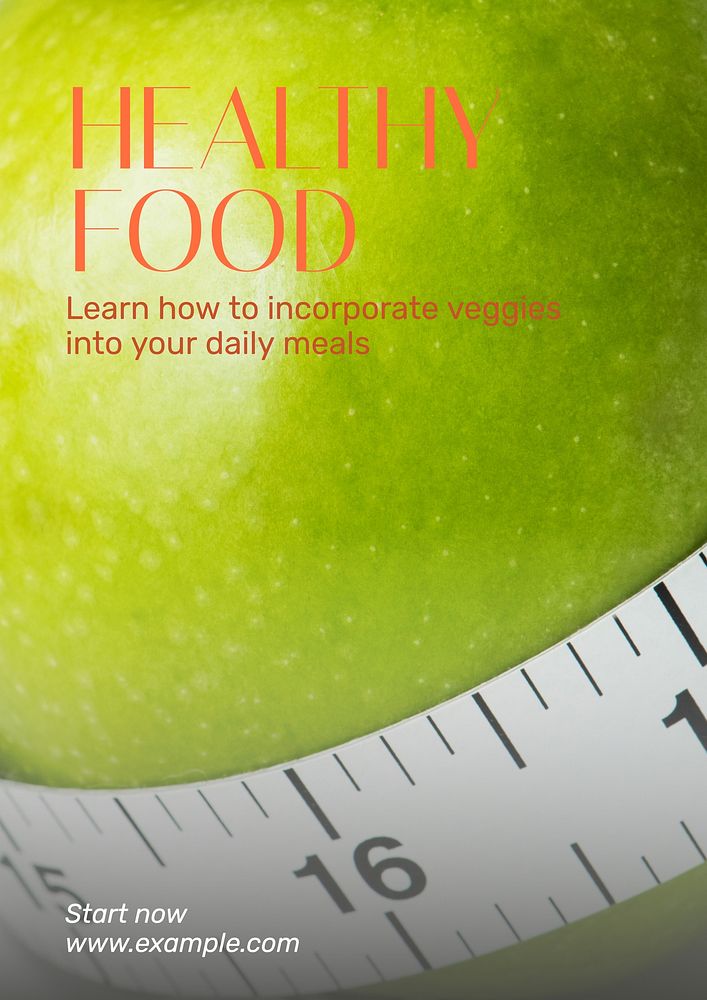 Healthy food poster template