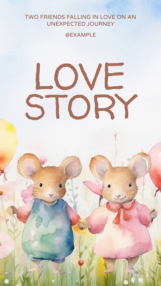 Love story Instagram story template