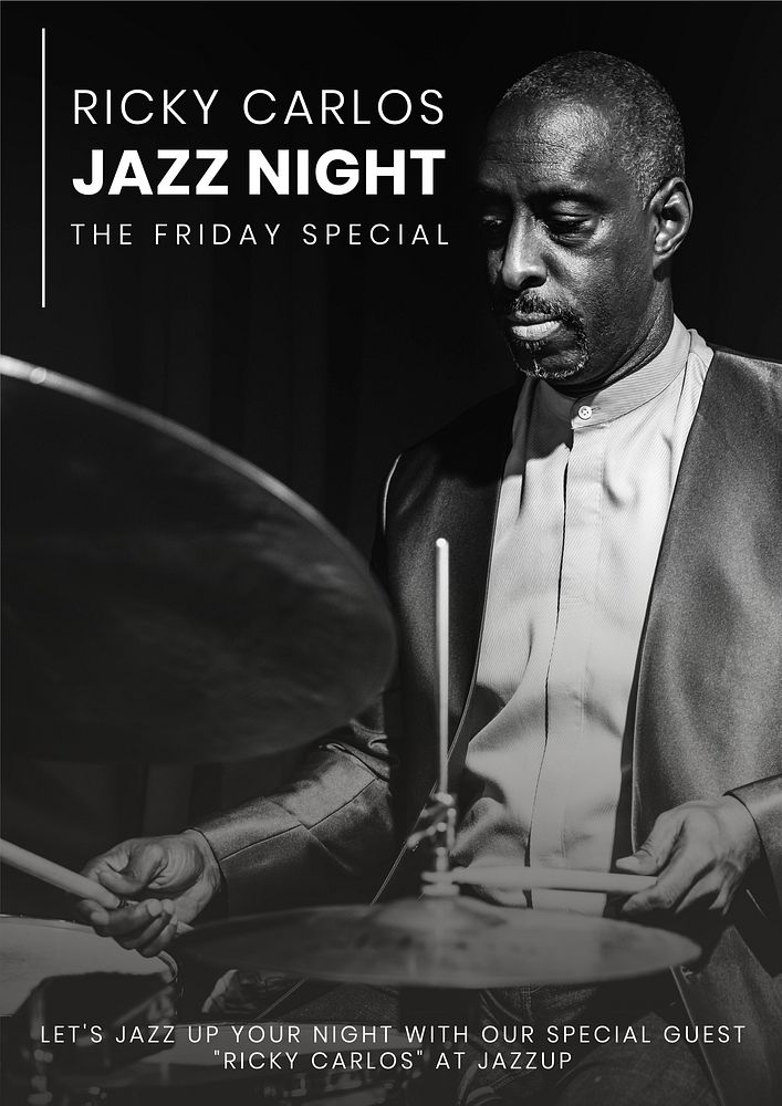 Jazz night poster template