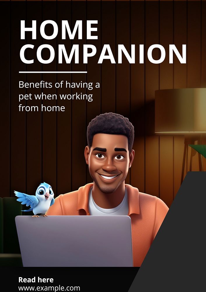 Home companion poster template and design