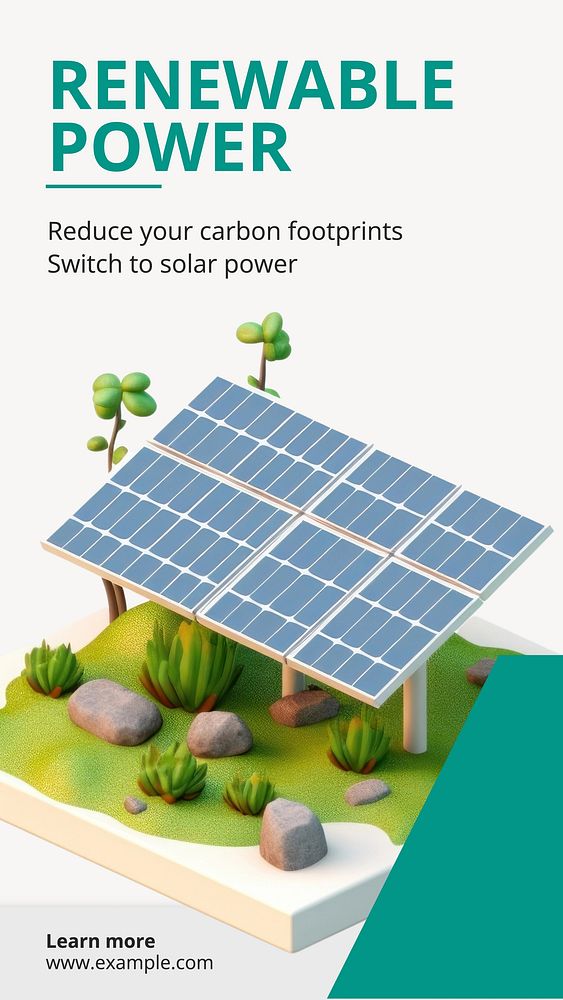 Renewable power Instagram story template