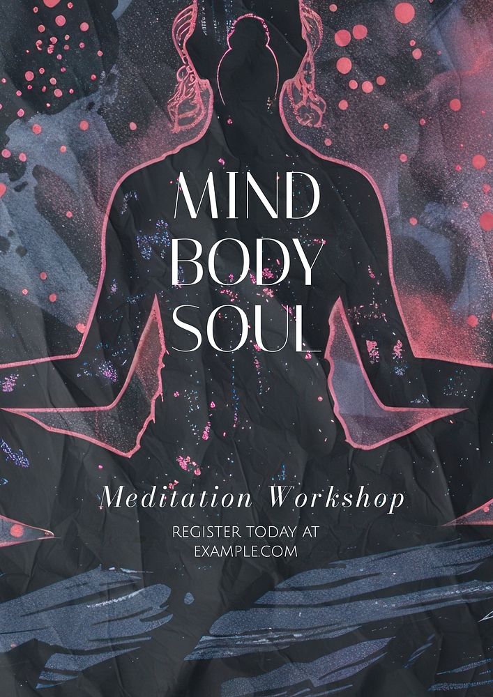 Mind, body, soul poster template