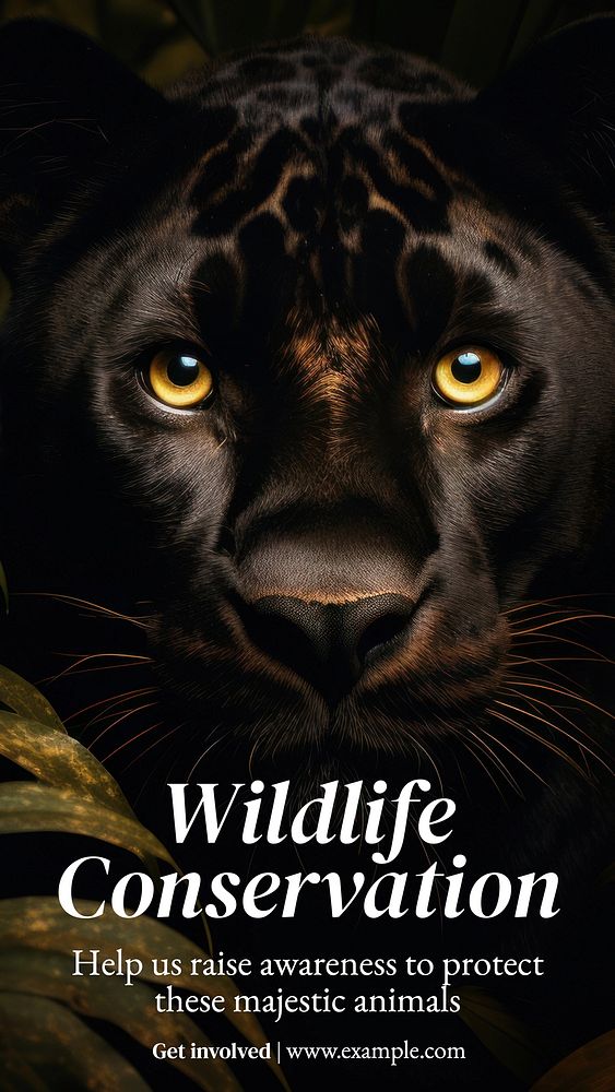 Tiger conservation Instagram story template