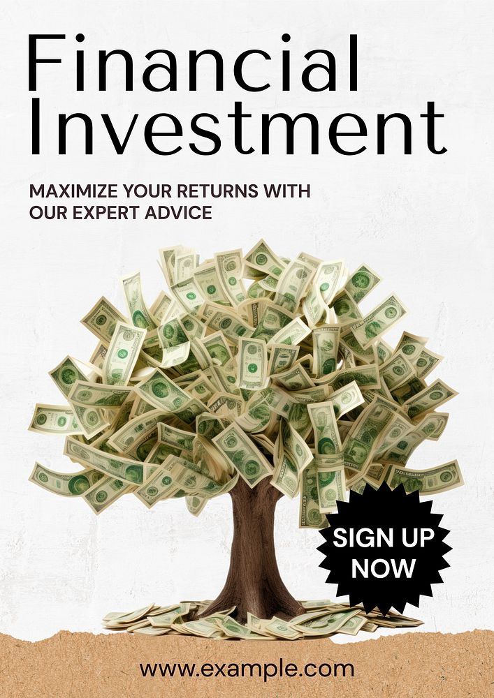 Financial investment poster template