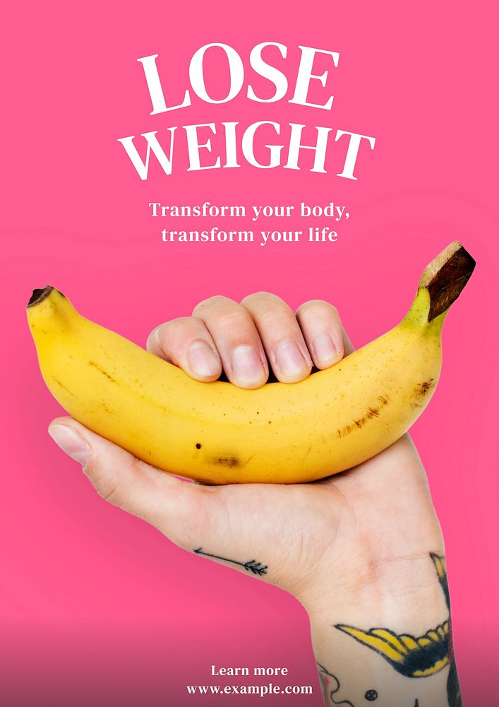 Weight loss poster template