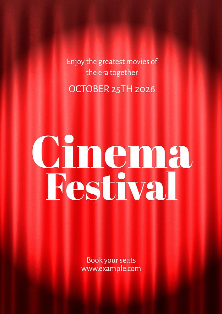 Cinema festival poster template and design