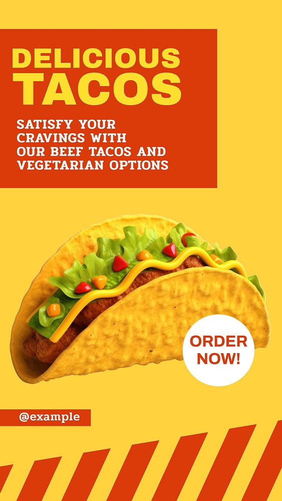 Delicious tacos Instagram story template   