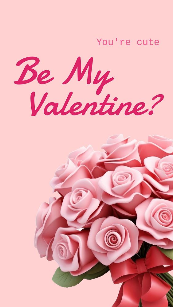 Be my valentine Instagram story template