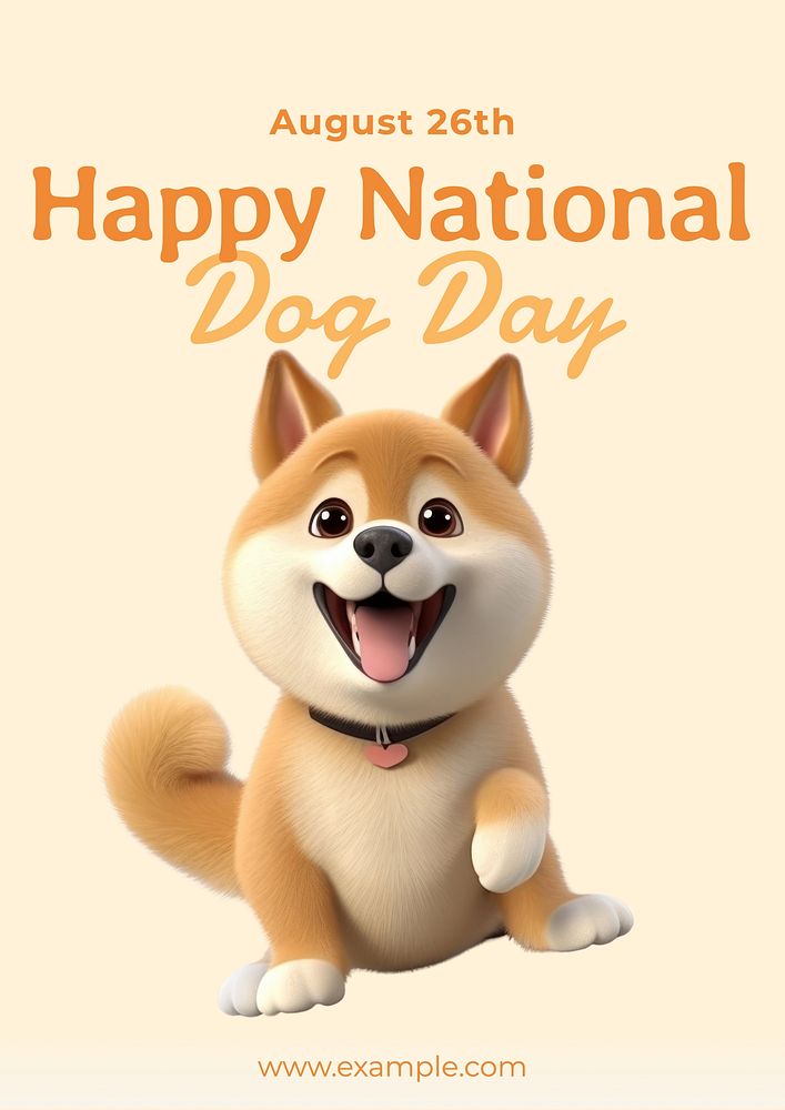 Dog day poster template and design