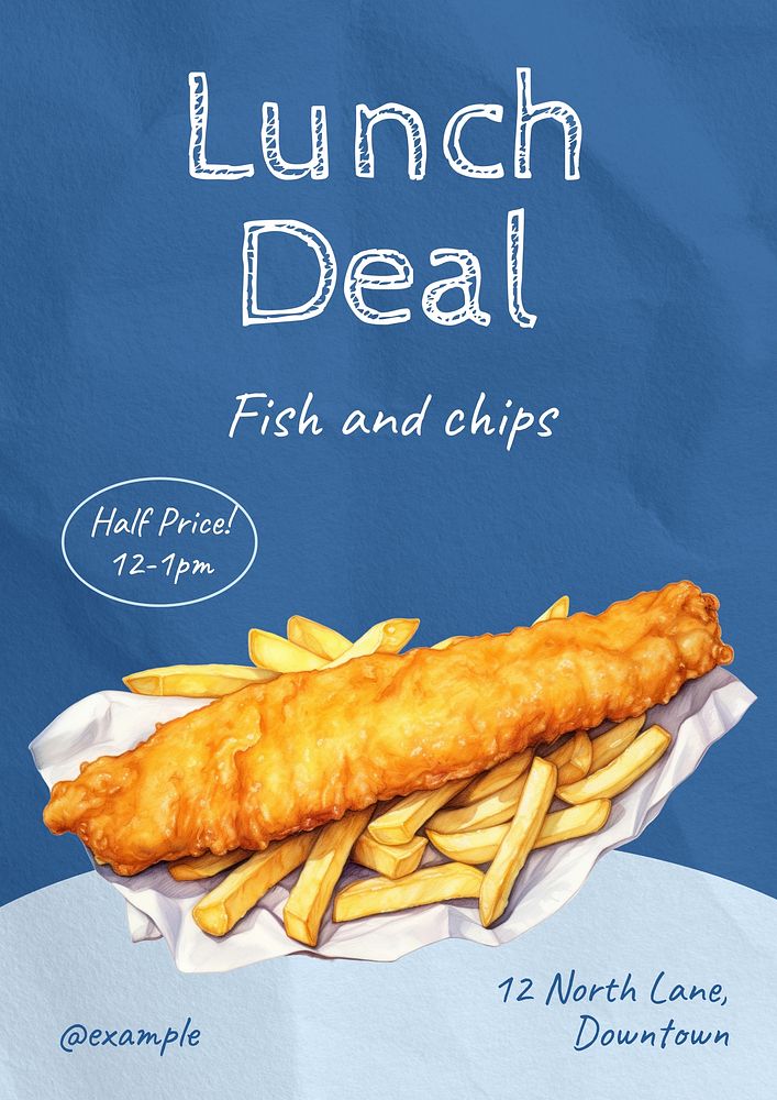 Lunch deal poster template