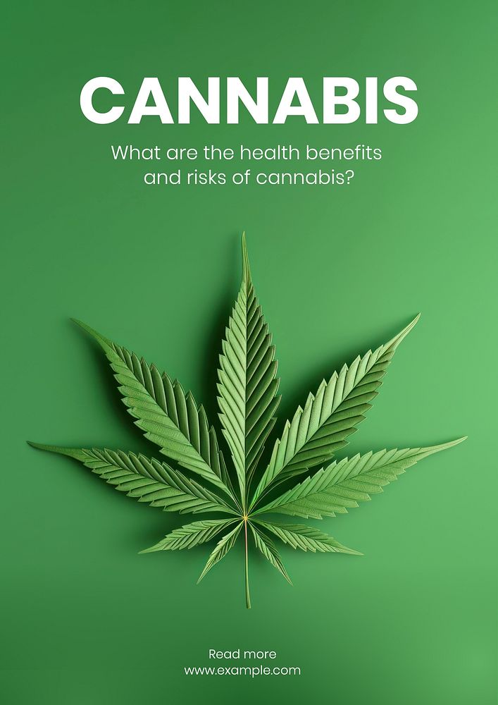 Cannabis poster template