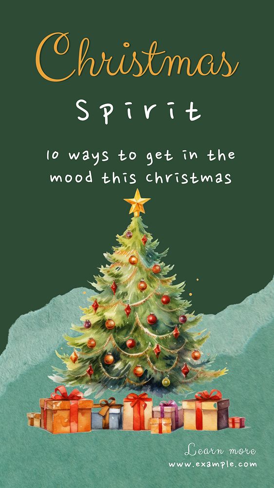 Christmas spirit Instagram story template