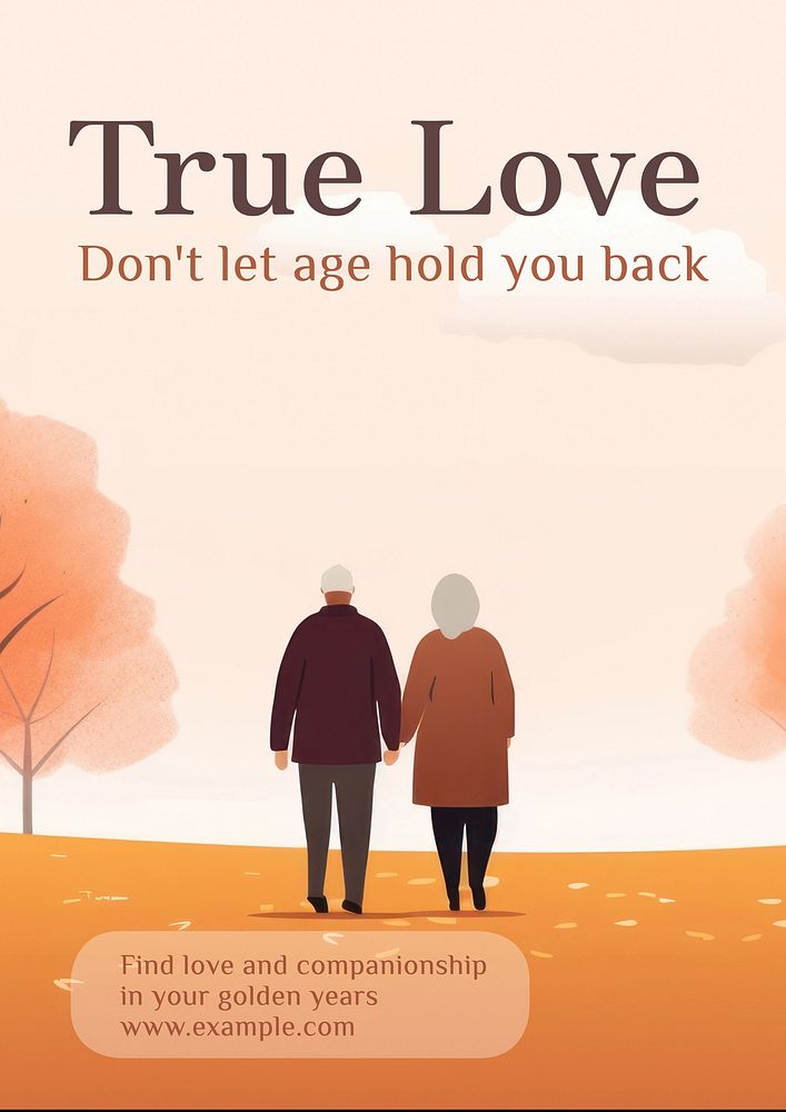 True love poster template and design
