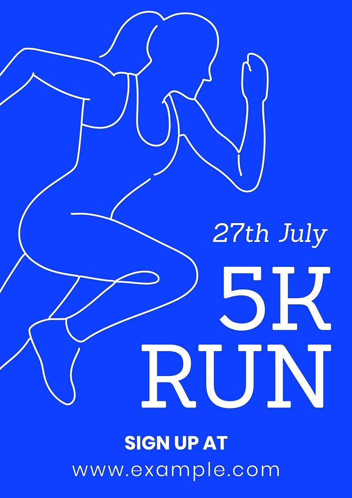 5K run poster template
