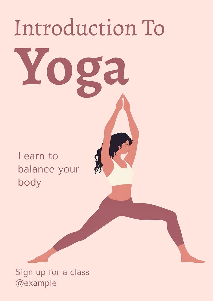 Yoga class editable poster template