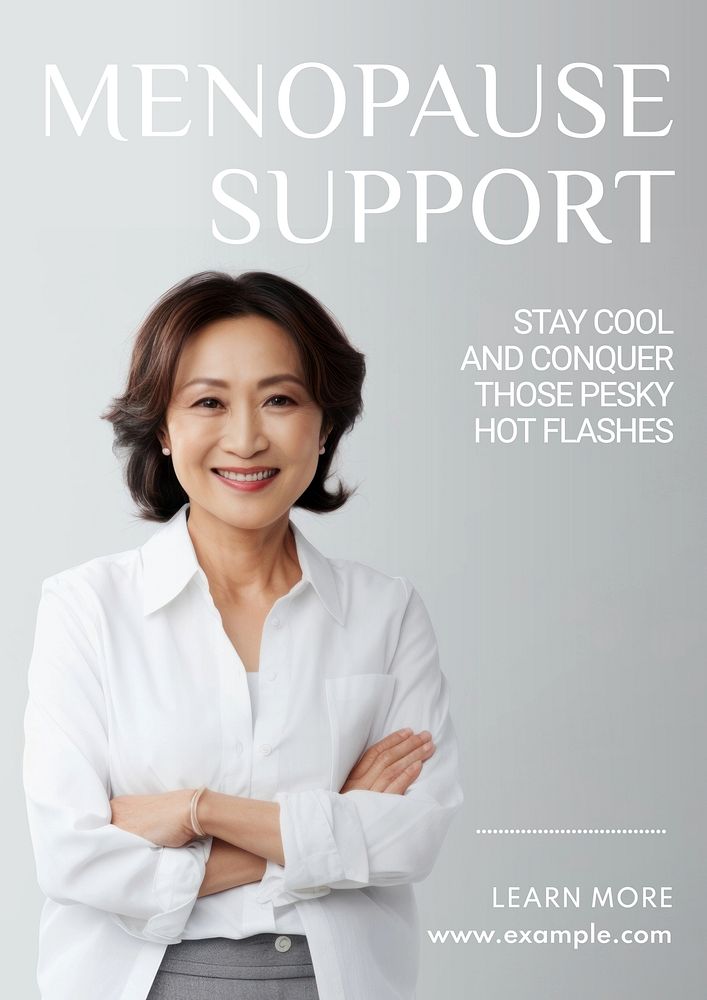 Menopause support poster template