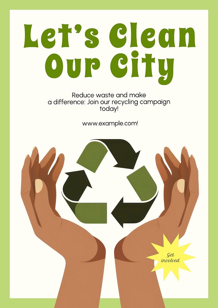 Recycling poster template