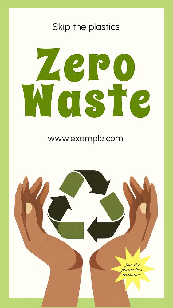 Zero waste living Instagram story template