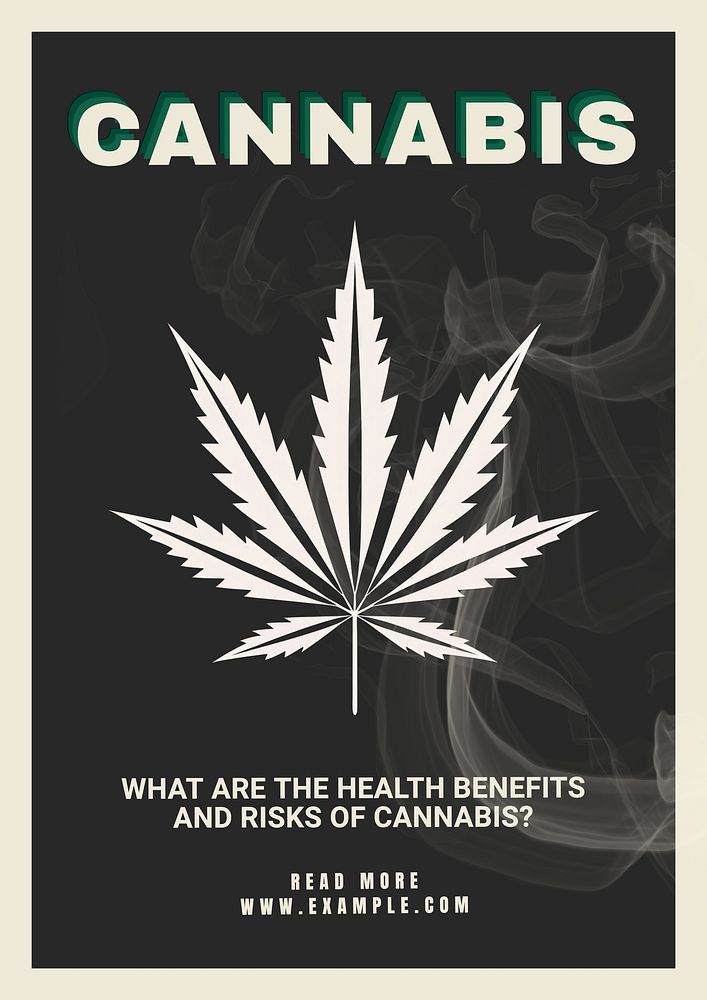 Cannabis poster template and design