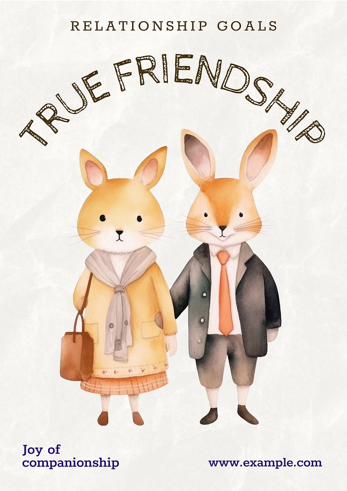Friendship poster template