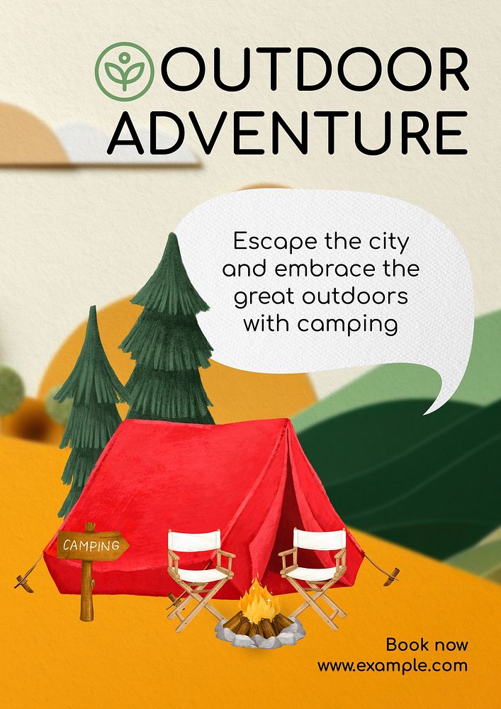 Outdoor adventure poster template