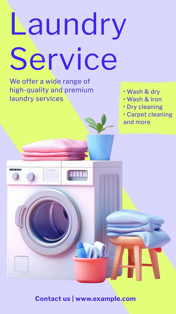 Laundry service Instagram post template