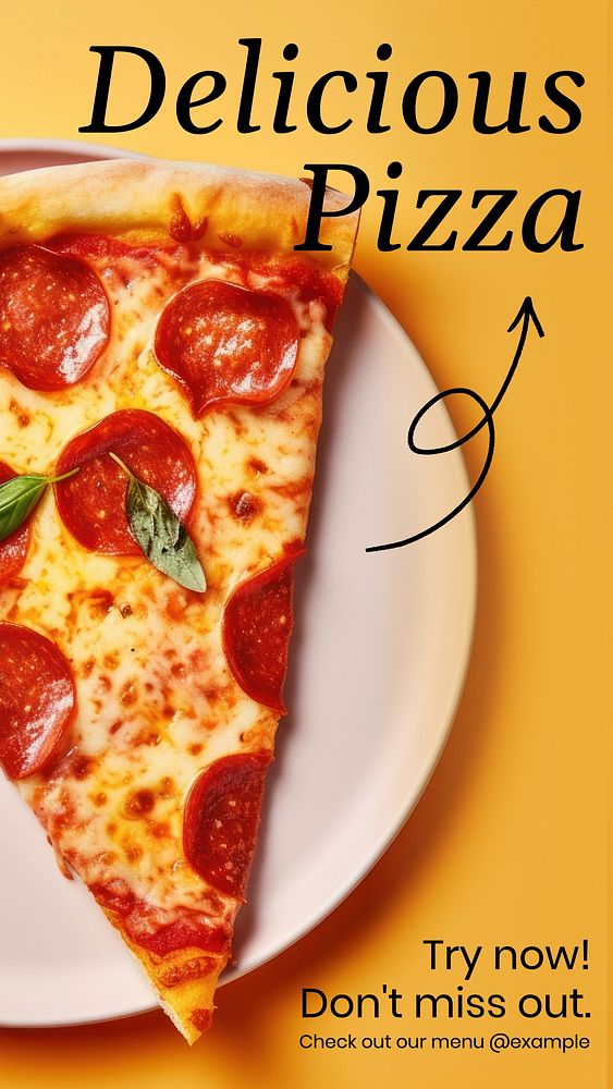 Pizza  restaurant Instagram post template