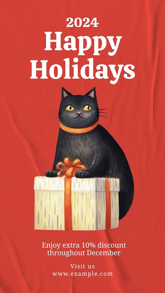 Happy holidays Instagram story template