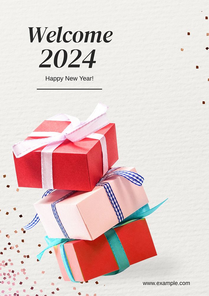 New year poster template and design