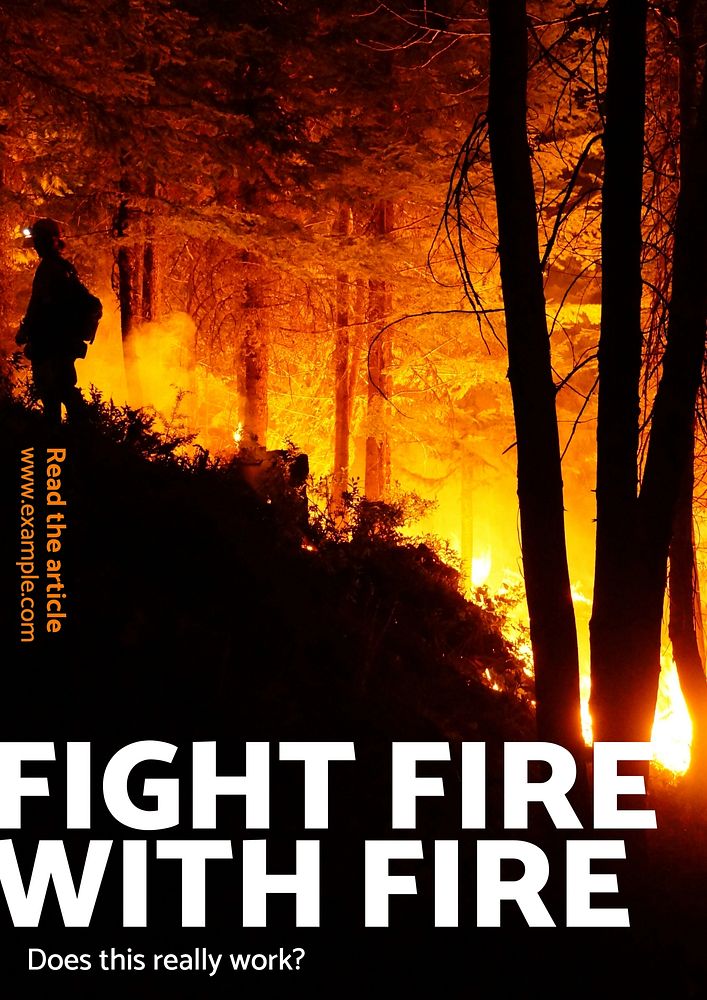Forest fire  poster template