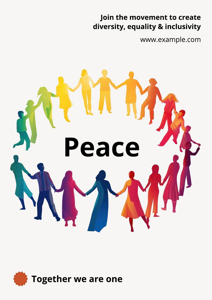 Peace diversity & equality poster | Free Photo - rawpixel