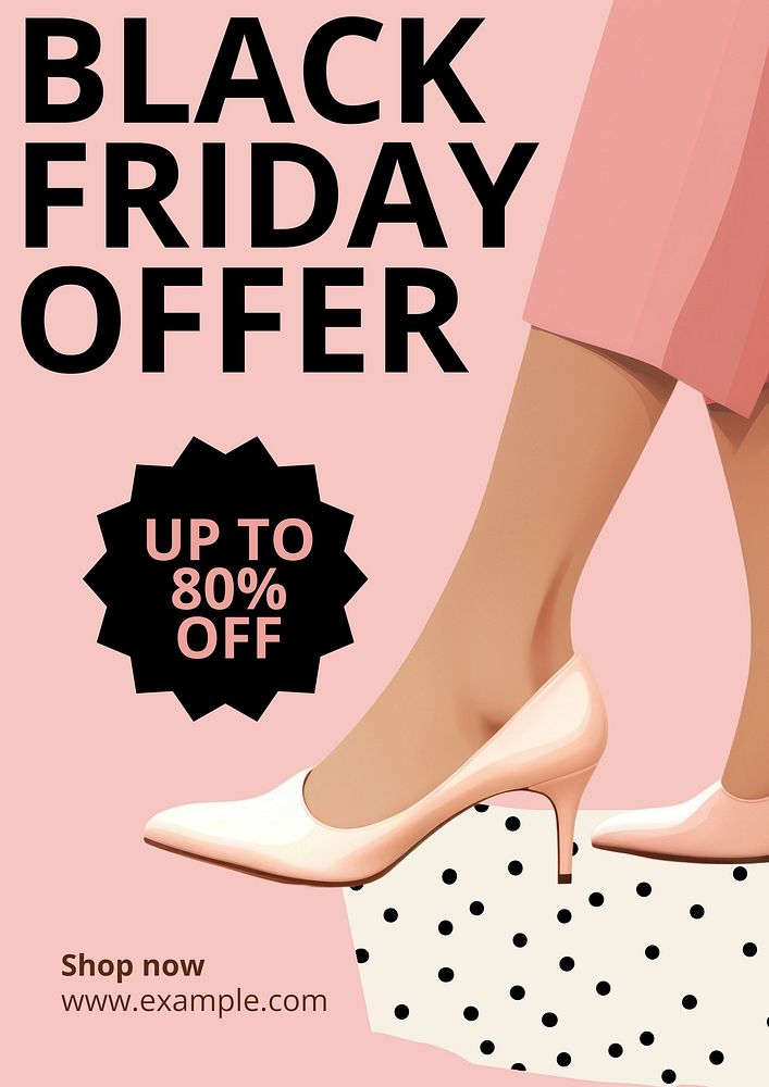 Black Friday offer poster template and design